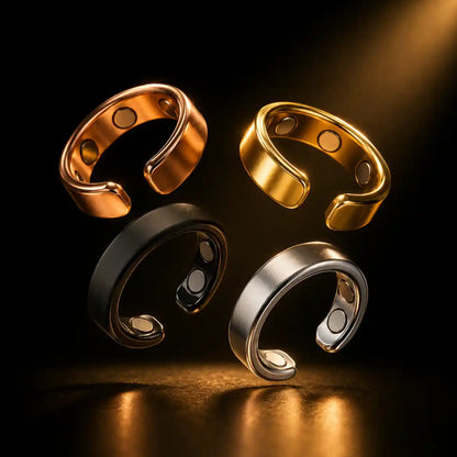Pulsera Trébol Magnética de Cobre para Mujeres con Anillo magnético de Cobre de Regalo